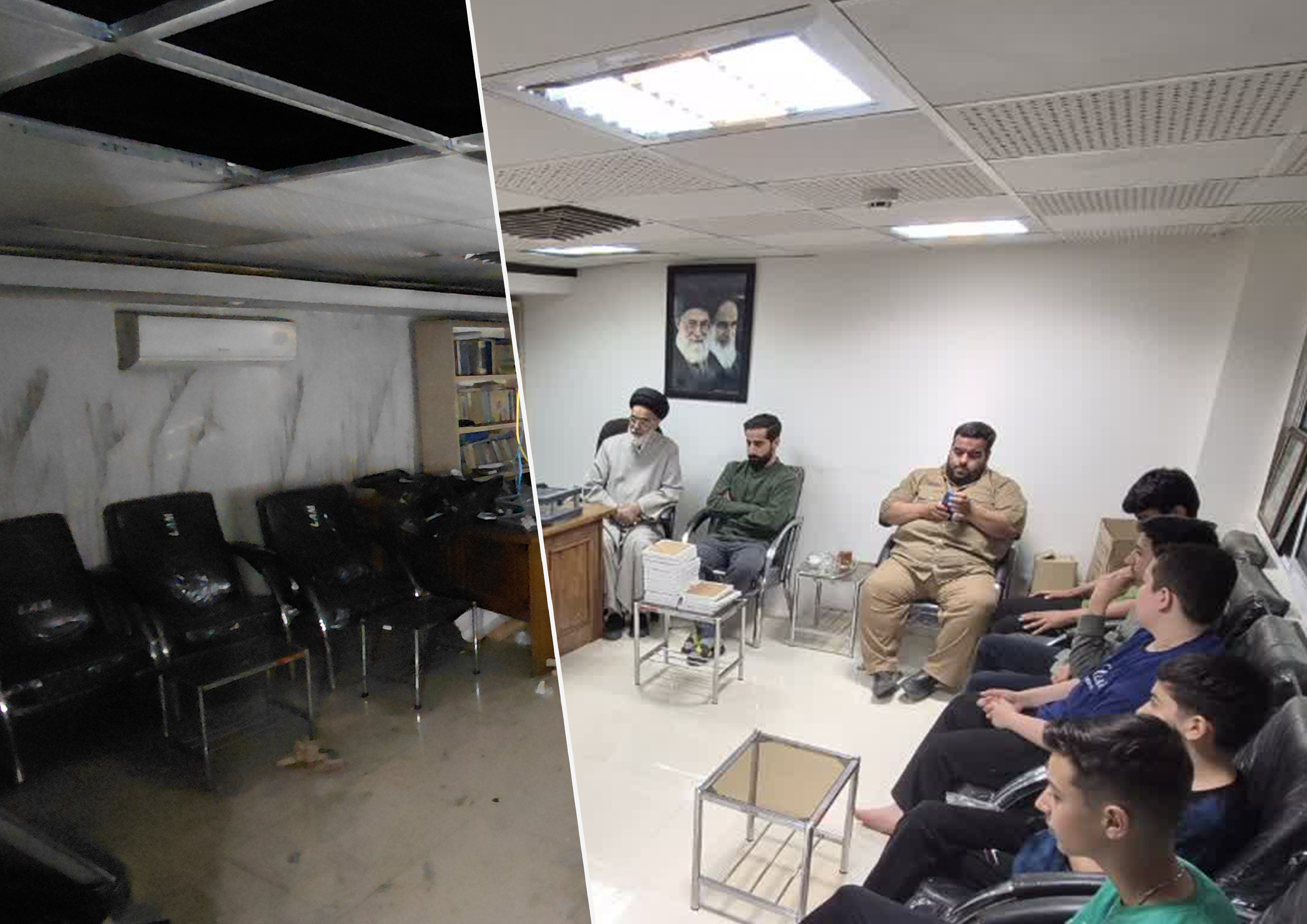 قبل و بعد از آتش سوزی