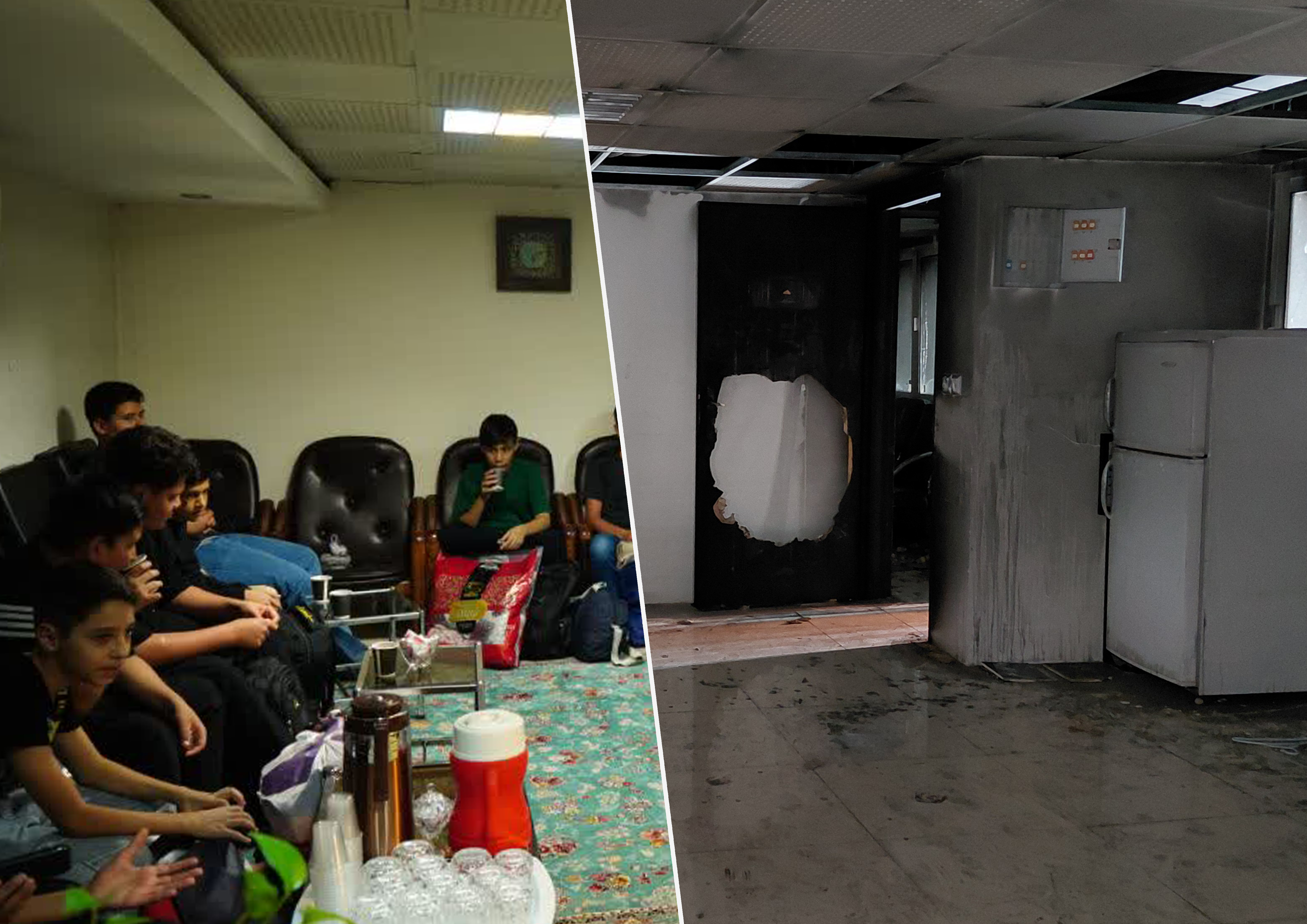 قبل و بعد از آتش سوزی