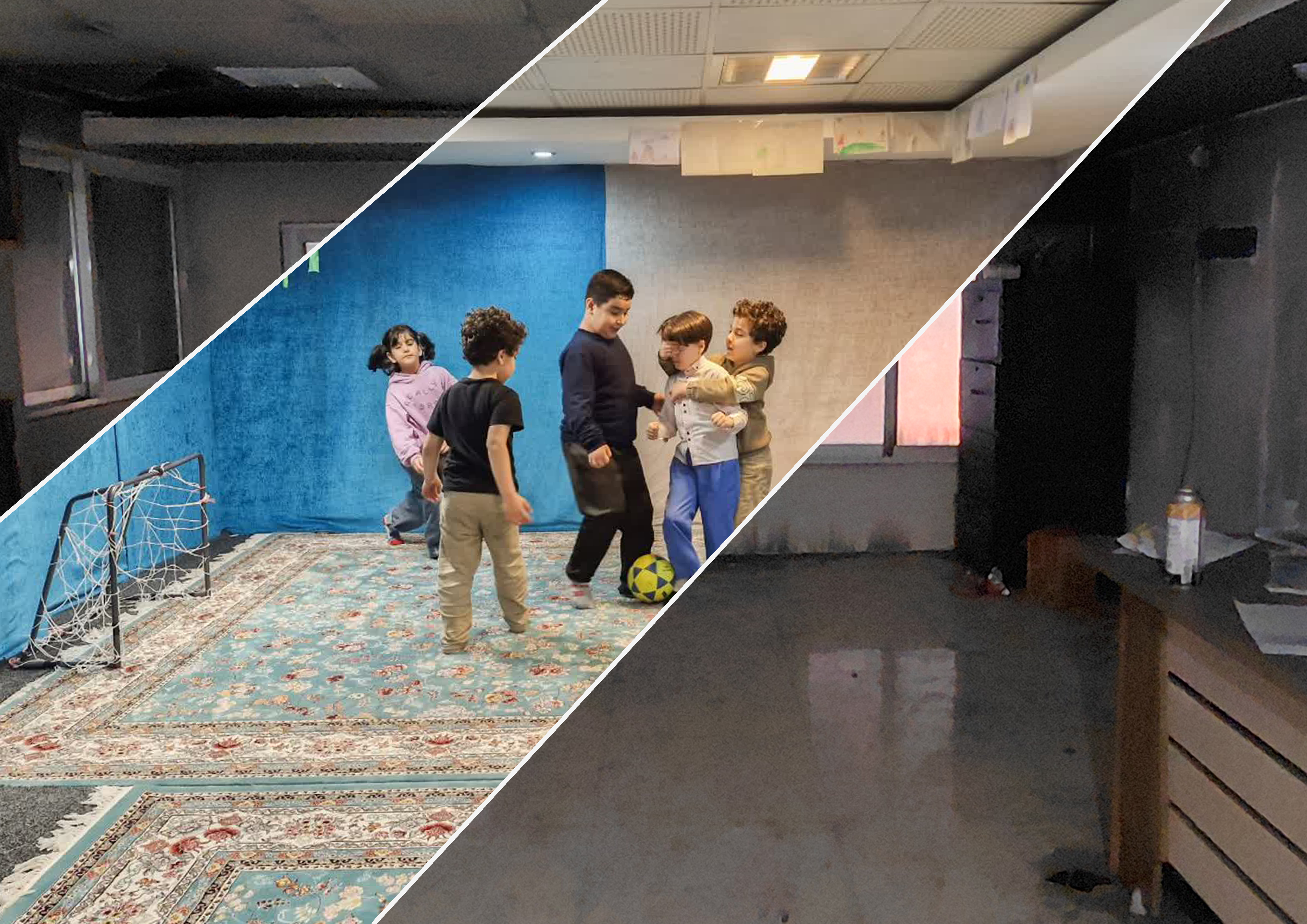 قبل و بعد از آتش سوزی