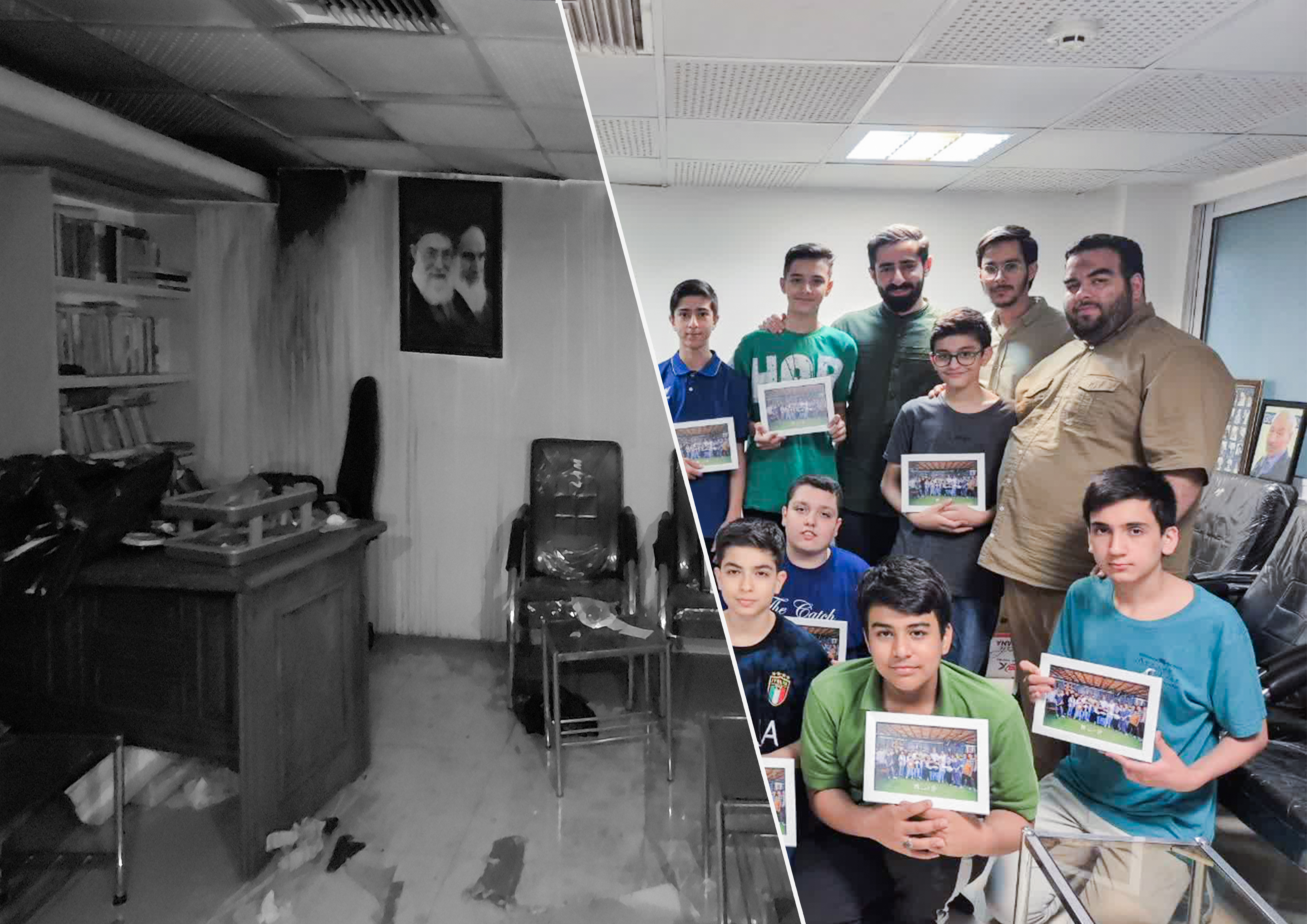 قبل و بعد از آتش سوزی